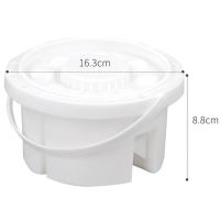 柏伦斯圆形手提式水桶调色筒水粉水彩颜料调色盒多用便携洗笔桶 白色