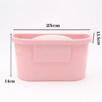 加厚塑料壁挂式垃圾桶创意厨柜大号收纳桶家用厨房挂壁分类垃圾桶 中号 粉 [1个装]