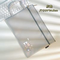 风琴包女小学生大容量简约多层文件夹手提收纳袋试卷收纳整理神器 灰色