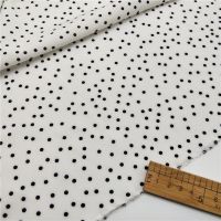 不透爆款乱点3毫米波点印花加厚冰丝纺柔顺面料连衣裙圆点裙布料 白色 (半米价)