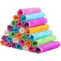 洗碗抹布不沾油百洁布竹纤维厨房家具玻璃清洁布吸水不掉毛洗碗巾 3条装 真正不沾油18*23cm