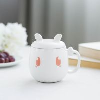 南笙 个性简约优雅欧式陶瓷带盖马克杯套装情侣杯家用奶茶杯子 天使