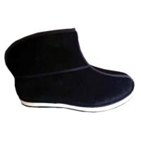 古装靴子影视中国风男女武侠快靴古装鞋古代靴子COS戏曲表演靴子 黑色短靴无图案 28