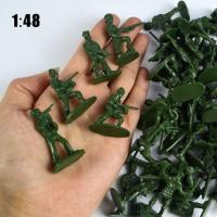 兵人团100只装80怀旧玩具男孩最爱模型塑料军事军事战士兵套装 1包 颜色随机