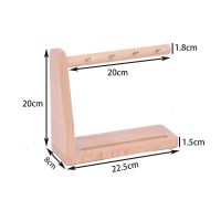 北欧实木榉木钥匙挂架桌面收纳盒摆件玄关置物架挂钥匙架手机支架 榉木原木色