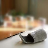 韩国玻璃杯透明女学生可爱迷你水杯清新便携带盖小巧创意随手杯子 150ML 杯套(无杯子)