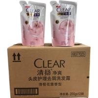 整箱200g*12袋装清扬洗发水补充装樱花沁爽型樱花香氛露体验装 整箱12袋 女士款 樱花沁爽