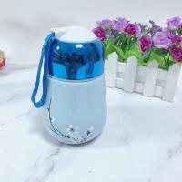 暖暖[雪梅灯泡杯子]创意陶瓷杯便携随手杯呆葫马克杯喝水杯带盖 无杯套 随机一个