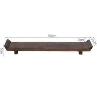 -桌面茶具收纳架置物展示架博古架托盘实木茶盘茶杯架壶承长杯托 长杯托(轻舟小号) 长50CM*mW