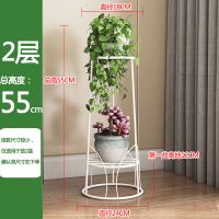 欧式铁艺特价多层花架家用客厅阳台室内花盆架绿萝吊兰落地花架子 两层花架[白色]