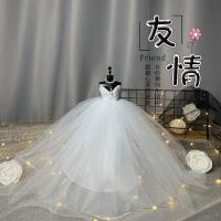 七夕情人节高级感婚纱模型生日礼物送同学女生闺蜜义18岁成年礼 时见鹿(V珍珠)婚纱+模型)