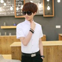 21日系jk制服夏季白衬衫男女学生学院风男DK衬衣宽松短袖大码班服 3336单件白短衬衫 S