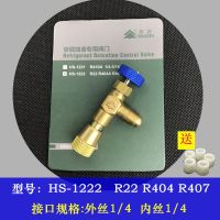 鸿森空调加液安全阀R410冷媒加液阀r22加液安全阀转接头加氟工具 A款鸿森R22(左22底22)