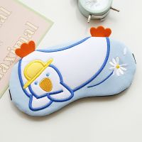 创意可爱睡眠眼罩遮光透气缓解眼疲劳去黑眼圈学生护眼袋热敷冰敷 摔倒鸭浅蓝可调节