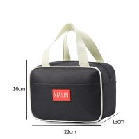 饭盒手提包保温袋铝箔加厚外出野餐包大号午餐便当袋带饭手提袋子 牛津纺-黑色