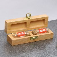 新生脐带保存胎毛保存瓶纪念品宝宝胎发收藏盒女孩永久大容量男孩 1个榉木胎毛盒+2只玻璃瓶