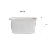 日本葱花保鲜盒 厨房姜葱蒜收纳盒冰箱便携圆形沥水密封盒储物盒 方形葱花蔬果沥水保鲜盒