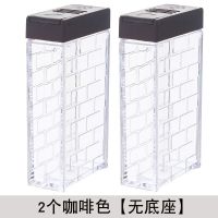 厨房调味调料盒套装家用调味品收纳盒调味罐厨房用品组合装调料瓶 2个装【咖啡色】