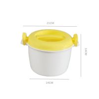 微波炉专用加热器皿蒸盒蒸笼用品容器蒸米饭蒸具饭煲蒸锅碗煮饭锅 小号黄色