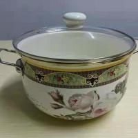 特价清仓微瑕疵珐琅炖锅汤锅家用双耳煲汤锅燃气电磁炉通用 微瑕18cm古典