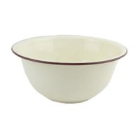 特价加深搪瓷盆 怀旧老式菜碗 加厚加深饭碗 深汤盆 搪瓷菜盆汤锅 14cm 象牙白 深盆 2个装