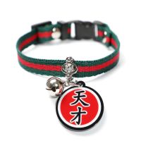 狗狗猫咪潮牌项圈招福吊饰挂牌宠物铃铛中小型犬泰迪招财猫牌狗牌 天才 XS码【可调节范围 15-20CM】