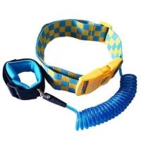儿童防走失带溜娃绳防走丢带宝宝牵引绳防丢绳小孩遛娃神器安全绳 蓝黄-腰带款-2M 钢丝绳 密码锁