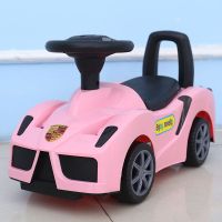 奥迪儿童扭扭车1-3岁男女宝宝婴幼妞妞溜溜车小孩车子滑行玩具车 法拉利滑行樱花粉+音乐+礼包
