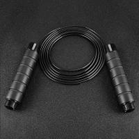 负重竞速钢丝长跳绳成人健身学生中考训练男女性减肥瘦身燃脂新品 钢丝绳【黑色】+收纳袋