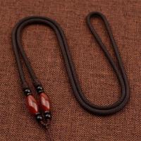 天然茶水晶玛瑙手工编织项链挂绳吊坠绳子玉佩翡翠玉佛男女挂件绳 天然红玛瑙固定款