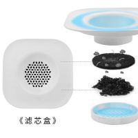 新款三合一水碗滤芯配件饮水器过滤棉水碗过滤净水过滤盒 新款水碗滤芯盒(不含主体)