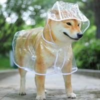 透明狗狗雨衣大型中型犬萨摩耶泰迪比熊金毛防水宠物衣服大狗雨披 白色边_ XS