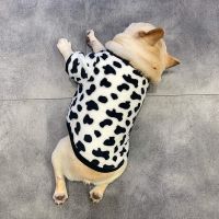 秋冬法国斗牛犬毛绒睡衣宠物狗狗衣服泰迪柯基英斗巴哥胖狗保暖衣 牛奶 S（12斤左右）