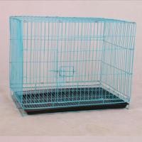 猫笼幼猫笼兔笼幼兔笼折叠宠物笼室内带厕所宠物笼 加密50*35*40(蓝色) 套餐一:无礼品(包含托盘)