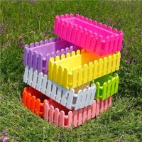 长条方形栅栏盆加厚树脂塑料围栏花盆阳台地面种菜多肉花卉长盆 白色 小号23*9*7[亏本走量不送拖]