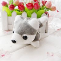 哈士奇公仔毛绒玩具可爱铃铛狗娃娃仿真小狗狗儿童玩偶生日礼物女 灰色 哈士奇 10厘米