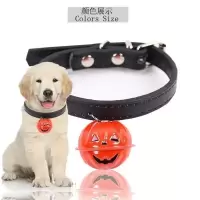 南瓜铃铛狗狗项圈猫咪项圈万圣节搞怪装饰宠物项圈用品小中型犬 南瓜铃铛项圈 S 调节范围22-27cm