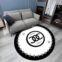 圆形地毯垫卧室少女ins北欧家用椅子垫子儿童防滑电脑椅转椅地垫 潮c 直径60cm圆