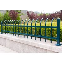 厂家直销锌钢草坪护栏铁艺花园围栏绿化带隔离栅栏花草花坛防护杆 30cm高