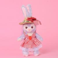 达菲系列夏日草帽碎花裙兔子露露毛绒玩具玩偶包包挂饰少女心礼物 草帽星黛露