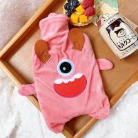 便携式可爱热水袋注水兔子毛绒灌水迷你学生暖手宝女小号随身装水 粉色小怪 约780毫升