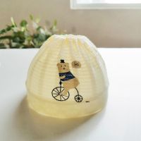 婴儿帽子网眼透气单层幼儿胎帽0-6个月新生宝宝睡觉空夏天空调帽 骑车-黄(0-3月30-42头围) 均码[按名字建议头围