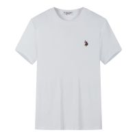 USPOLOASSN短袖t恤男夏季刺绣男士圆领宽松上衣男装半袖体恤潮流 小彩马白色 M [建议100-120斤]