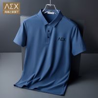海澜之家旗下AEX夏季新款冰丝Polo衫男士弹力速干商务休闲短袖T恤 AEXDQC1199雾霾蓝Polo衫 M 建议11