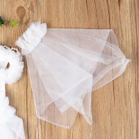 狗狗衣服春夏季狗狗婚纱礼服裙子泰迪比熊宠物公主蓬蓬裙狗连衣裙 白色头纱【单头纱不含衣服】 L【胸围44cm 背长35cm