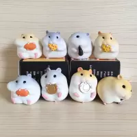 吃货仓鼠盲盒公仔第二代弹不二马大叔植绒小仓鼠摆件手办生日礼物 随机一个盲盒