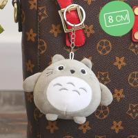 柴犬小狗玩偶毛绒公仔书包挂件车载钥匙扣哈士奇布娃娃生日礼物女 龙猫-灰 12厘米