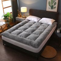 保暖加厚羊羔绒床垫软垫被床褥子双人榻榻米地垫学生宿舍单人垫子 亲肤保暖-10厘米-灰色 60*120厘米