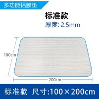 铝膜防水防潮垫户外单双人野餐垫加厚家用宿舍露营打地铺帐篷垫子 [经典款2.5mm]双面铝膜 [2*1米]配袋子