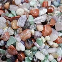 南京雨花石原石天然石多肉铺面鱼缸花盆盆栽小石头 七彩石6-10mm[半斤]